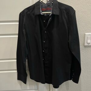 Robert Graham black dress shirt XL